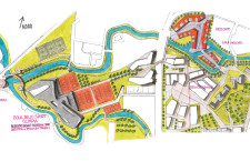 Il progetto più ampio che comprende oltre al mercato anche l'area sportiva verso la fermata SMFR Olimpia