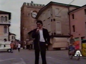 Luca Pes nella rubrica "Antefatti" di Antenna 3 Veneto (1989)